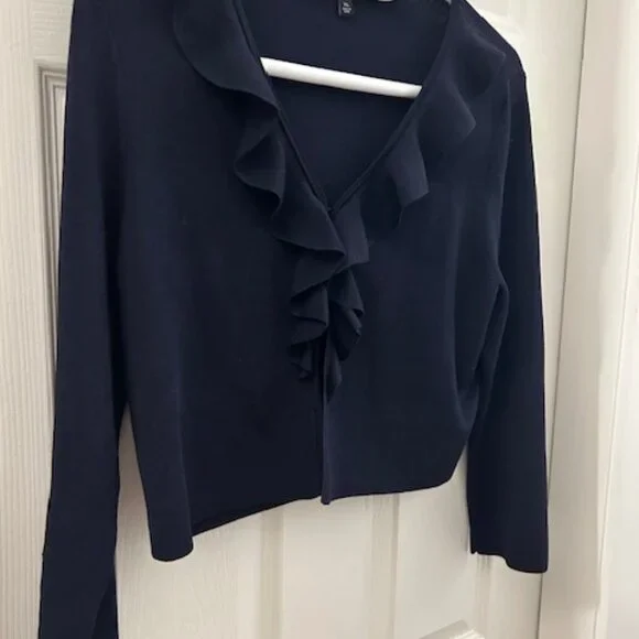 Talbots Ruffle Front Cardigan - Picture 6 of 6